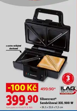Lidl SilvercrestⓇ Sendvičovač XXL 900 W nabídka