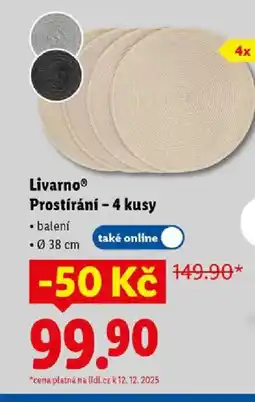 Lidl LivarnoⓇ Prostírání - 4 kusy nabídka