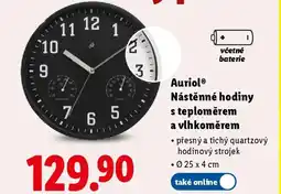 Lidl AuriolⓇ Nástěnné hodiny s teploměrem a vlhkoměrem nabídka