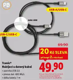 Lidl Tronic® Nabíjecí a datový kabel nabídka