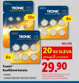 Lidl Tronic® Knoflíkové baterie nabídka