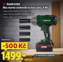 Lidl PARKSIDE Aku rázový utahovák na kola auta, 4 Ah nabídka