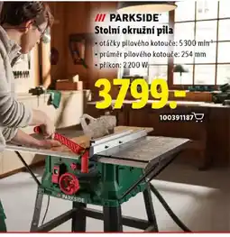 Lidl PARKSIDE Stolní okružní pila nabídka