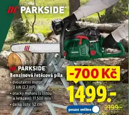 Lidl PARKSIDE Benzínová řetězová pila nabídka