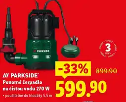 Lidl PARKSIDE Ponorné čerpadlo na čistou vodu 270 W nabídka