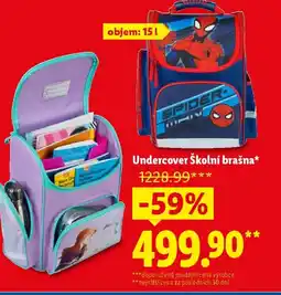 Lidl Undercover Školní brašna nabídka