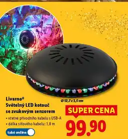 Lidl LivarnoⓇ Světelný LED kotouč se zvukovým senzorem nabídka