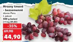 Kaufland Hrozny tmavé bezsemenné nabídka