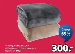 JYSK FLEECOVÝ PLÉD GULSKOLM nabídka