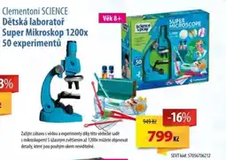 SEVT Clementoni Science Dětská laboratoř Super Mikroskop 1200x 50 experimentů nabídka