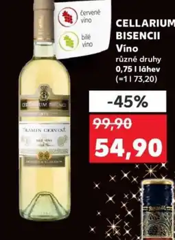 Kaufland CELLARIUM BISENCII Víno nabídka