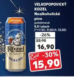 Kaufland VELKOPOPOVICKÝ KOZEL Nealkoholické pivo nabídka