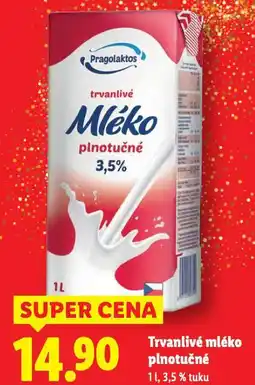 Lidl Trvanlivé mléko plnotučné nabídka
