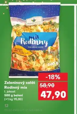 Kaufland Zeleninový salát Rodinný mix nabídka