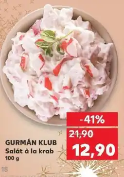 Kaufland GURMÁN KLUB Salát à la krab nabídka