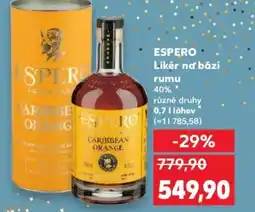 Kaufland ESPERO Likér na bázi rumu nabídka