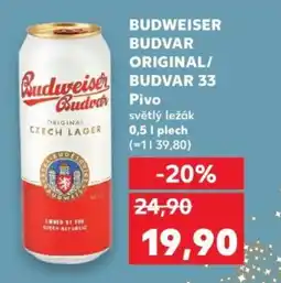Kaufland BUDWEISER Budvar Original / Budvar 33 Pivo nabídka