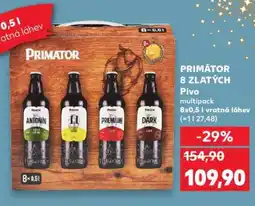 Kaufland PRIMÁTOR 8 Zlatých Pivo nabídka