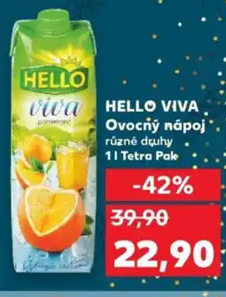 Kaufland HELLO VIVA Ovocný nápoj nabídka