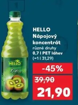 Kaufland HELLO Nápojový koncentrát nabídka