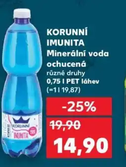 Kaufland KORUNNÍ IMUNITA Minerální voda ochucená nabídka