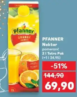 Kaufland PFANNER Nektar pomeranč nabídka