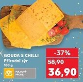 Kaufland GOUDA S CHILLI Přírodní sýr nabídka