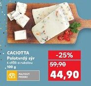 Kaufland CACIOTTA Polotvrdý sýr nabídka