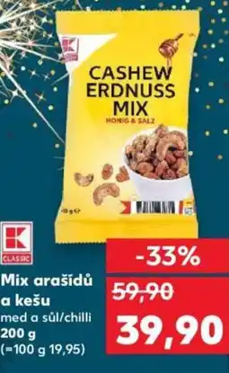 Kaufland Mix arašídů a kešu nabídka