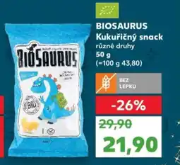 Kaufland BIOSAURUS Kukuřičný snack nabídka