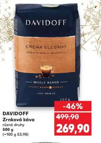 Kaufland DAVIDOFF Zrnková káva nabídka