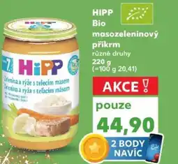 Kaufland HIPP Bio masozeleninový příkrm nabídka