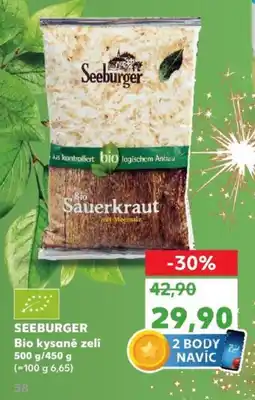 Kaufland SEEBURGER Bio kysané zelí nabídka