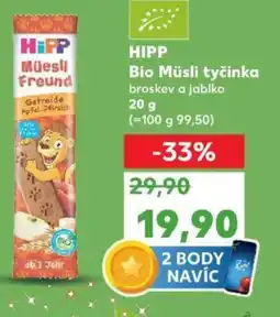 Kaufland HIPP Bio Müsli tyčinka nabídka