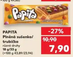 Kaufland PAPITA Plněná sušenka/ trubička nabídka