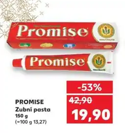 Kaufland PROMISE Zubní pasta nabídka