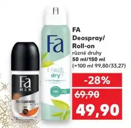Kaufland FA Deospray/ Roll-on nabídka