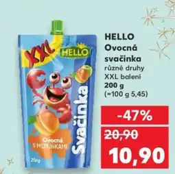 Kaufland HELLO Ovocná Svačinka nabídka