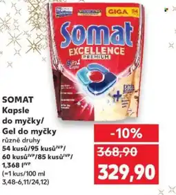 Kaufland SOMAT Kapsle do myčky/ Gel do myčky nabídka