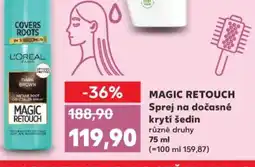 Kaufland L'ORÉAL Magic retouch Sprej na dočasné krytí šedin nabídka