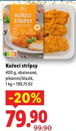 Lidl Kuřecí stripsy, 400 g nabídka