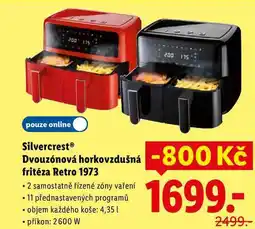Lidl Silvercrest Dvouzónová horkovzdušná fritéza Retro 1973 nabídka