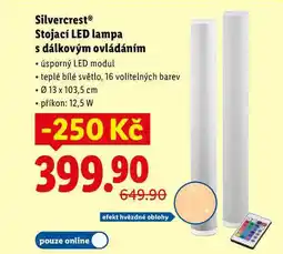 Lidl Silvercrest Stojací LED lampa s dálkovým ovládáním nabídka
