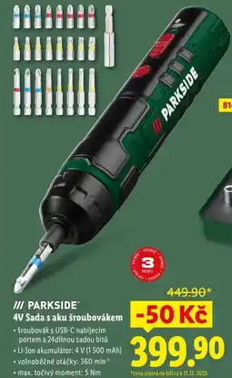 Lidl 4V Sada s aku šroubovákem nabídka