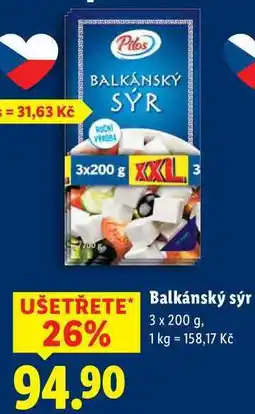 Lidl Balkánský sýr, 3x 200 g nabídka