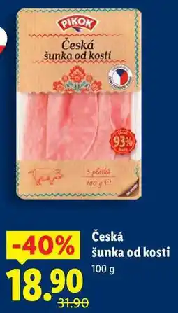 Lidl Česká šunka od kosti, 100 g nabídka