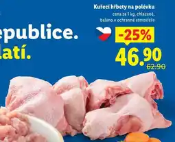 Lidl Kuřecí hřbety na polévku, cena za 1 kg nabídka