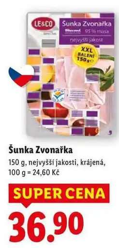 Lidl Šunka Zvonařka, 150 g nabídka