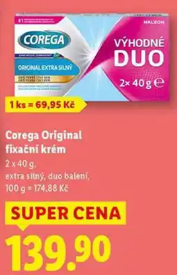 Lidl Corega Original fixační krém, 2x 40 g nabídka