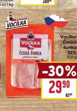Billa Vocilka Česká šunka 92% 100g nabídka